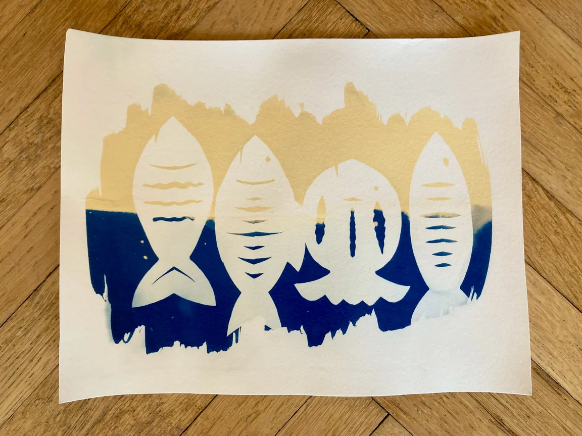 Cyanotype - making it 2 color